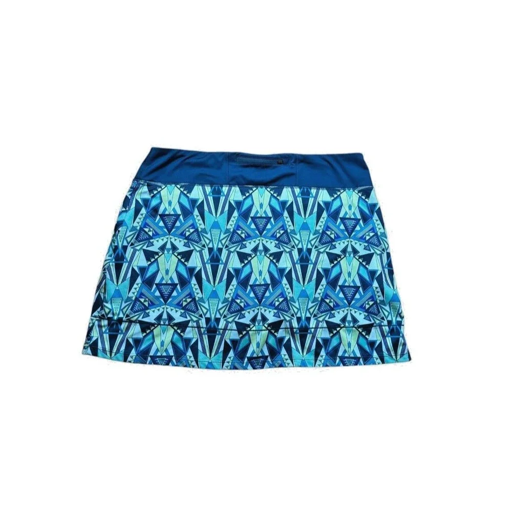 Title Nine Gidget Geometric Skort Skirt Womens Size XL Golf Tennis Pickleball